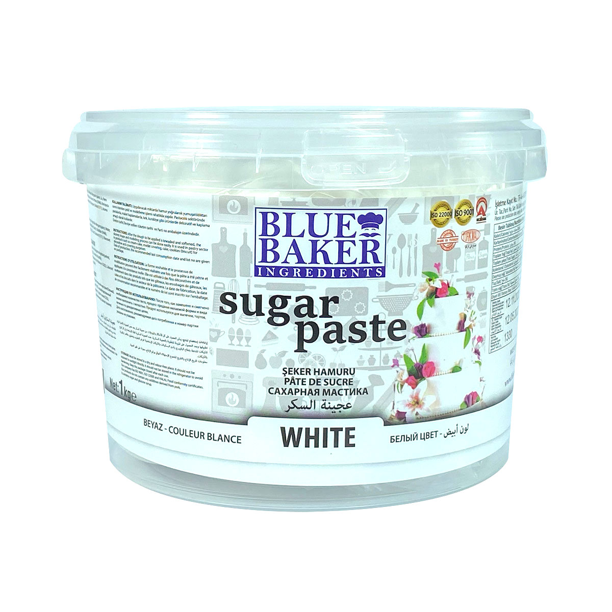 White Sugar Paste 1kg Pail