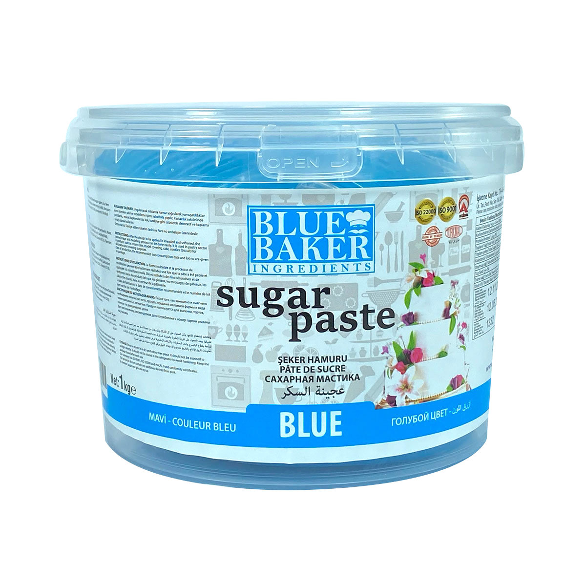 Blue Sugar Paste 1kg Pail