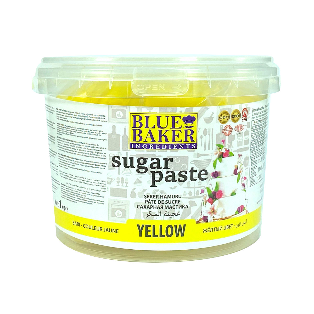 Yellow Sugar Paste 1kg Pail