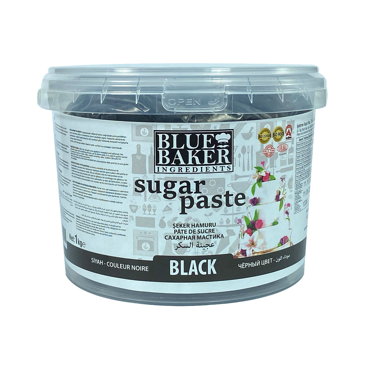 Black Sugar Paste 1kg Pail