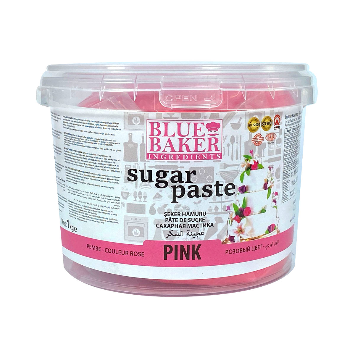 Pink Sugar Paste 1kg Pail