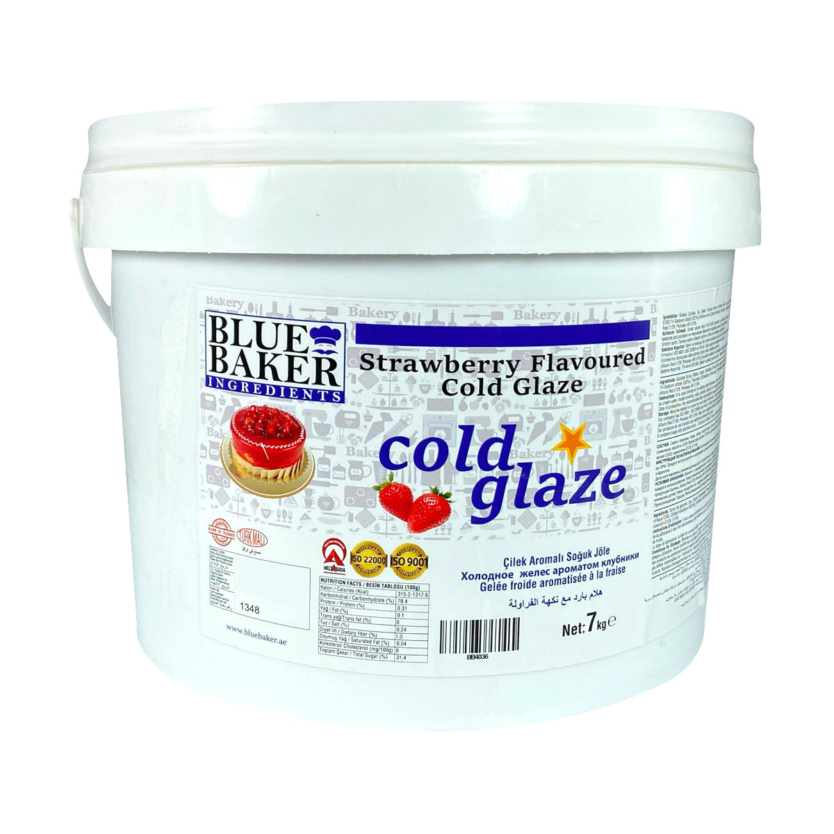 Strawberry Flavoured Cold Glaze 7kg Pail