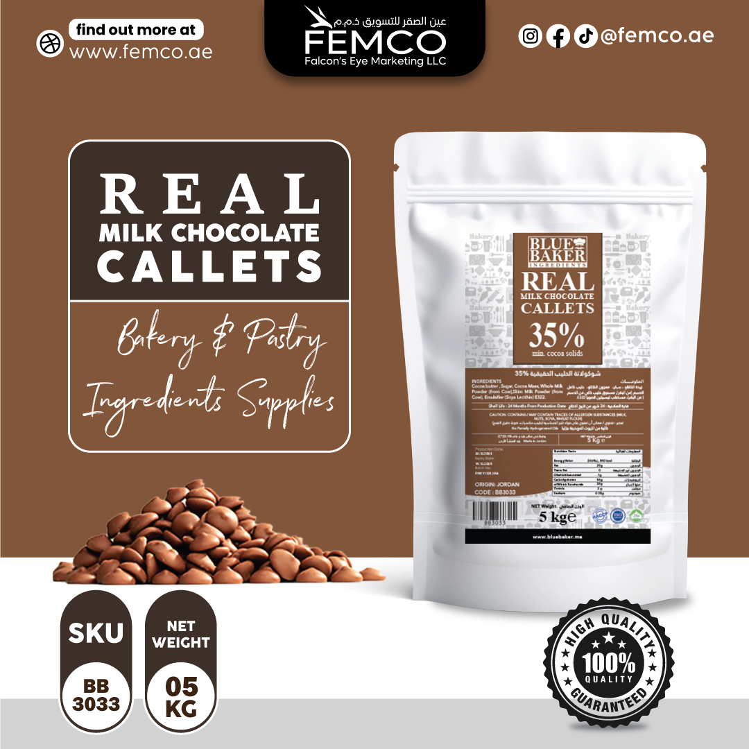 Milk Real Callets (35% Cocoa) Bag of 5kg