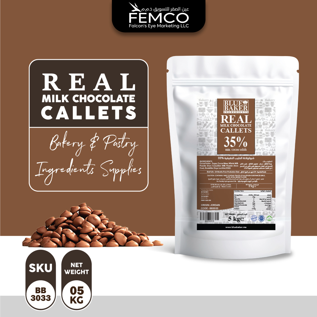 Milk Real Callets (35% Cocoa) Bag of 5kg