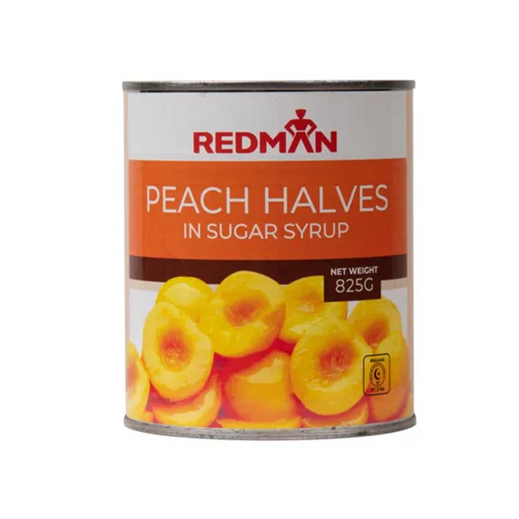 REDMAN Peach Halves 825grs x24 Tins