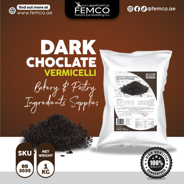 Dark Chocolate Vermicelli Bag of 1kg