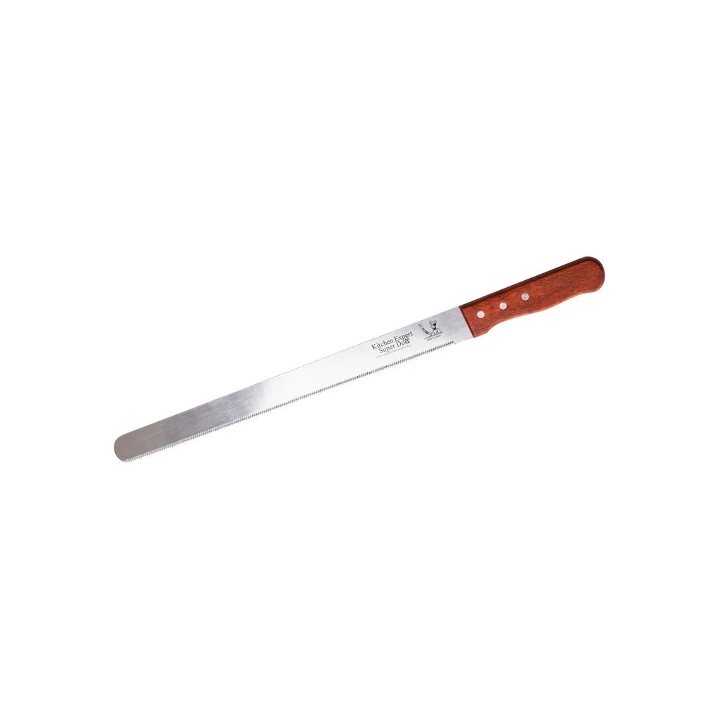 Saw Edge Knife 14″ Plain Wood Handle