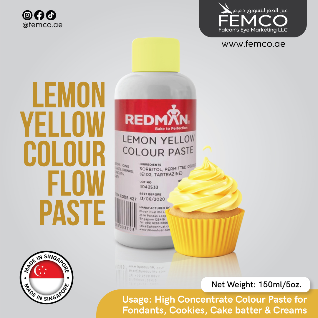 Lemon Yellow Colour Paste 150g Bottle