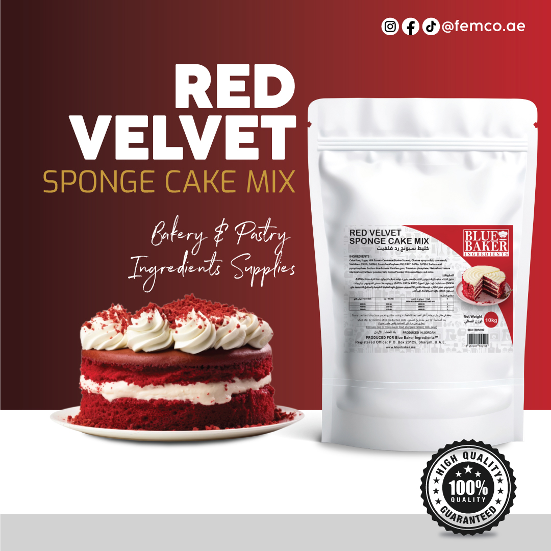 Red Velvet Sponge Cake Mix 10kgs Bag