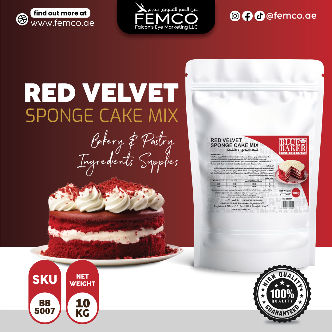 Red Velvet Sponge Cake Mix 10kgs Bag