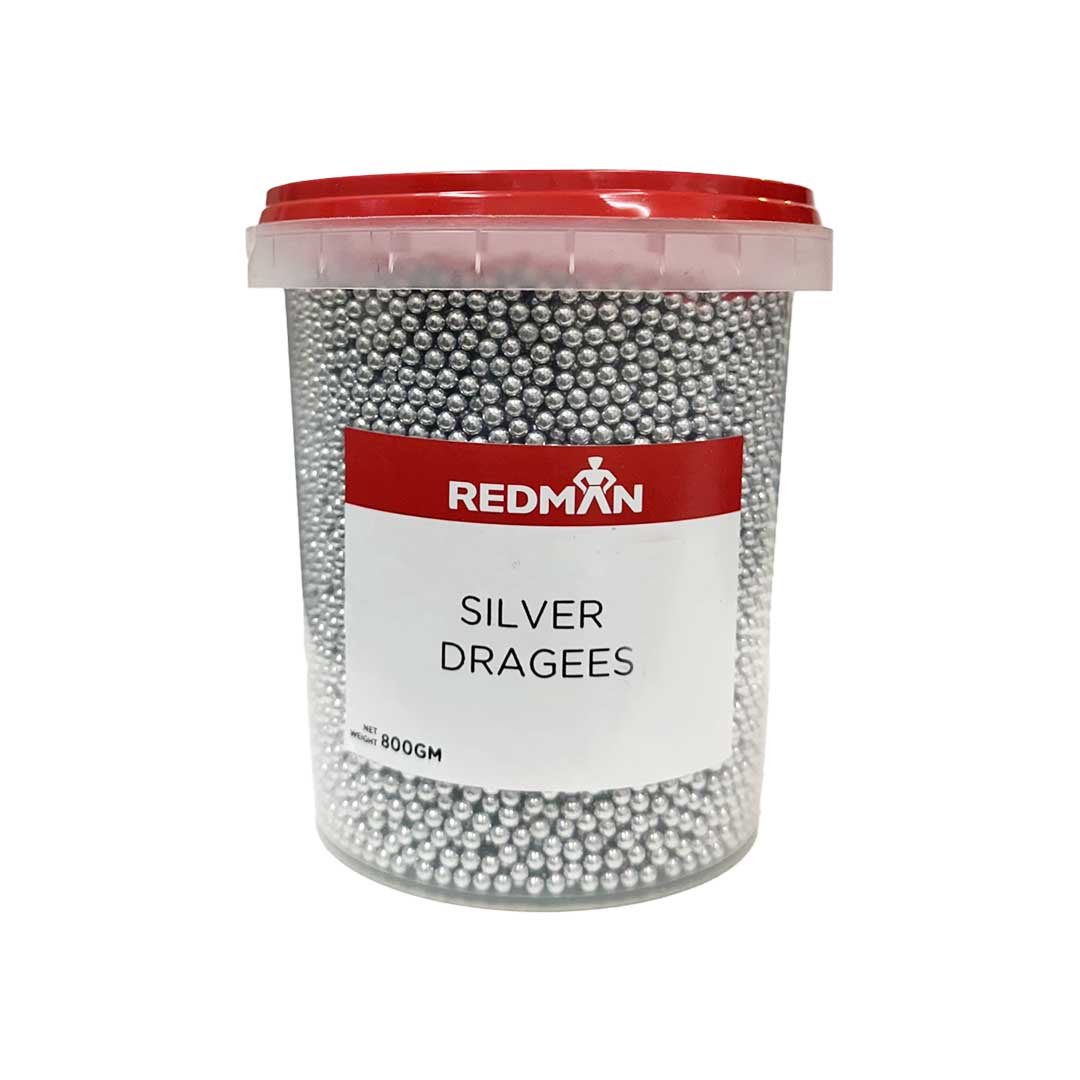 Dragees Silver Colour 800g Pail